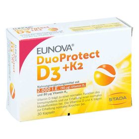 Eunova Duoprotect D3+k2 2000 I.e./80 [my]g Kapseln (30 stk) – PZN 14133532 из Германии