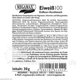 Eiweiss 100 Erdbeer Megamax, 30 G – PZN 9198073 из Германии