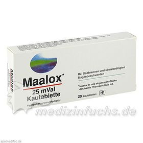 MAALOX 25 mVal, 20 ST  – PZN 2900699 из Германии