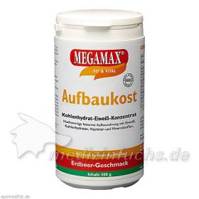 MEGAMAX Aufbaukost Erdbeere, 500 G  – PZN 3246546 из Германии