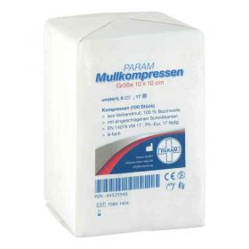 Mullkompressen 10x10 cm 8-fach unsteril (100 stk) – PZN 4525946 из Германии